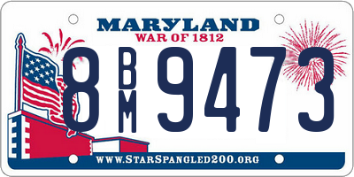MD license plate 8BM9473