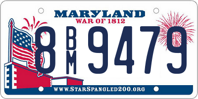 MD license plate 8BM9479