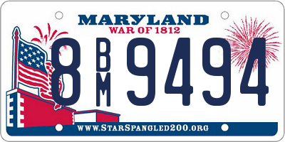 MD license plate 8BM9494
