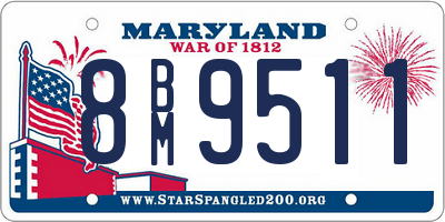 MD license plate 8BM9511