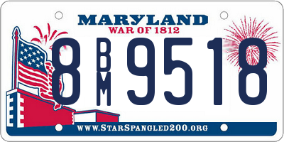 MD license plate 8BM9518