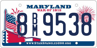 MD license plate 8BM9538