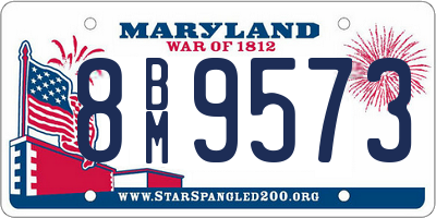 MD license plate 8BM9573