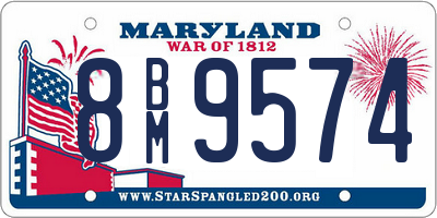 MD license plate 8BM9574