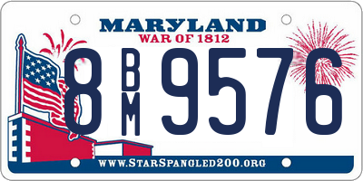 MD license plate 8BM9576