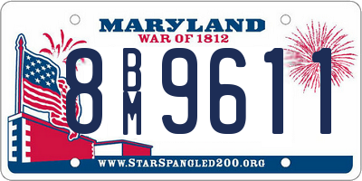 MD license plate 8BM9611