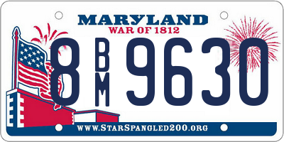 MD license plate 8BM9630