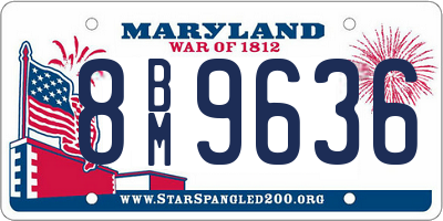 MD license plate 8BM9636