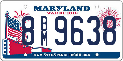 MD license plate 8BM9638