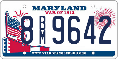 MD license plate 8BM9642