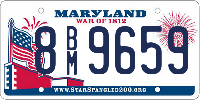 MD license plate 8BM9659