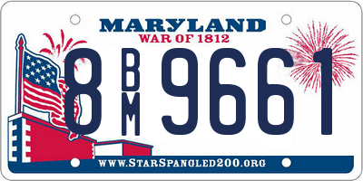MD license plate 8BM9661
