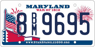 MD license plate 8BM9695