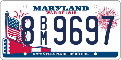 MD license plate 8BM9697