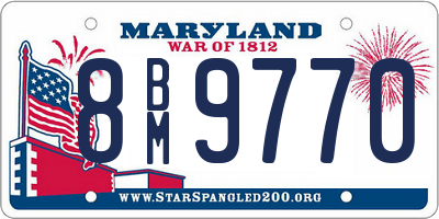 MD license plate 8BM9770