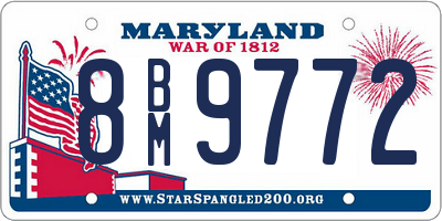 MD license plate 8BM9772