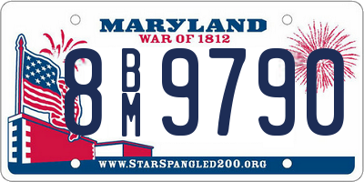 MD license plate 8BM9790