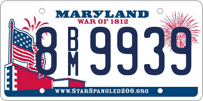 MD license plate 8BM9939