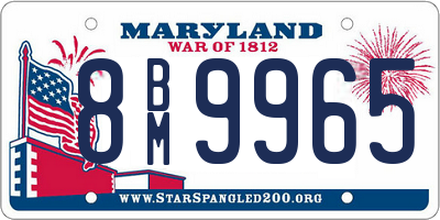 MD license plate 8BM9965