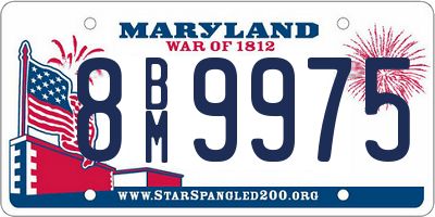 MD license plate 8BM9975