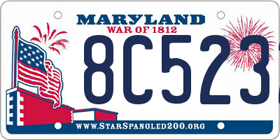 MD license plate 8C5232