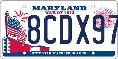 MD license plate 8CDX977