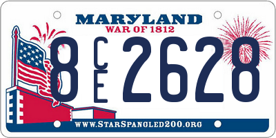 MD license plate 8CE2628