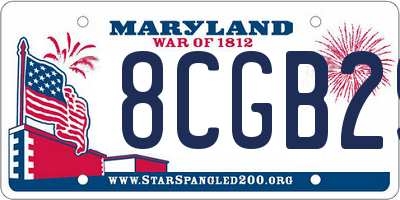 MD license plate 8CGB29