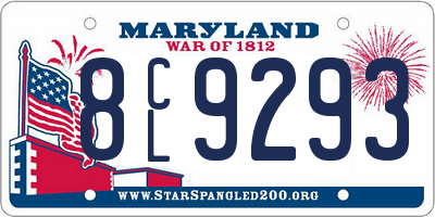 MD license plate 8CL9293