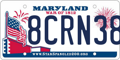 MD license plate 8CRN382