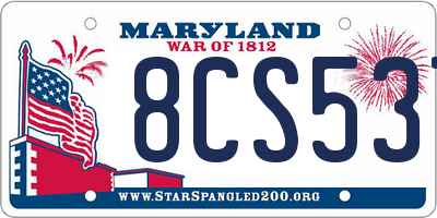 MD license plate 8CS537