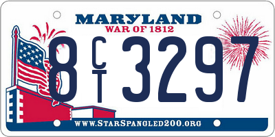 MD license plate 8CT3297