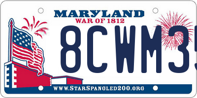 MD license plate 8CWM35