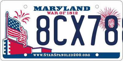 MD license plate 8CX788