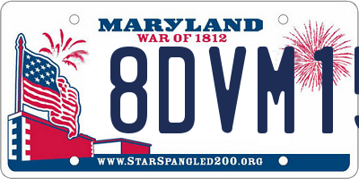 MD license plate 8DVM15