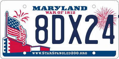 MD license plate 8DX247