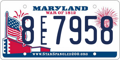 MD license plate 8EE7958