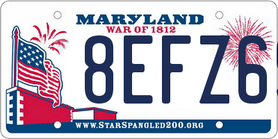 MD license plate 8EFZ69