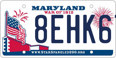 MD license plate 8EHK67