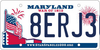 MD license plate 8ERJ36