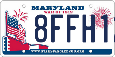 MD license plate 8FFH12