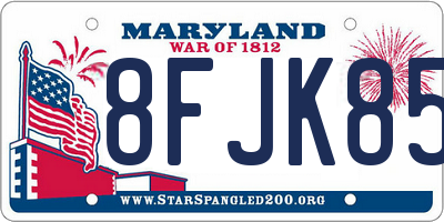 MD license plate 8FJK851