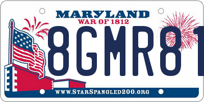 MD license plate 8GMR818