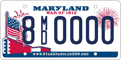 MD license plate 8MD0000