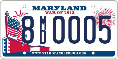 MD license plate 8MD0005