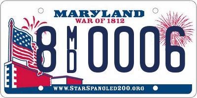 MD license plate 8MD0006