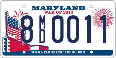 MD license plate 8MD0011