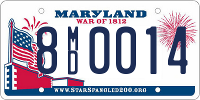 MD license plate 8MD0014