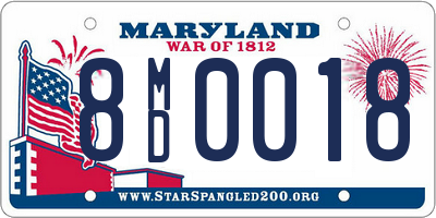 MD license plate 8MD0018