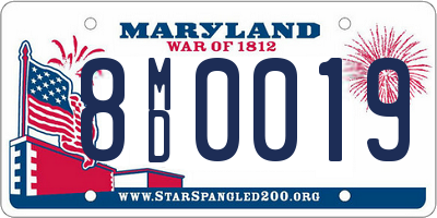 MD license plate 8MD0019